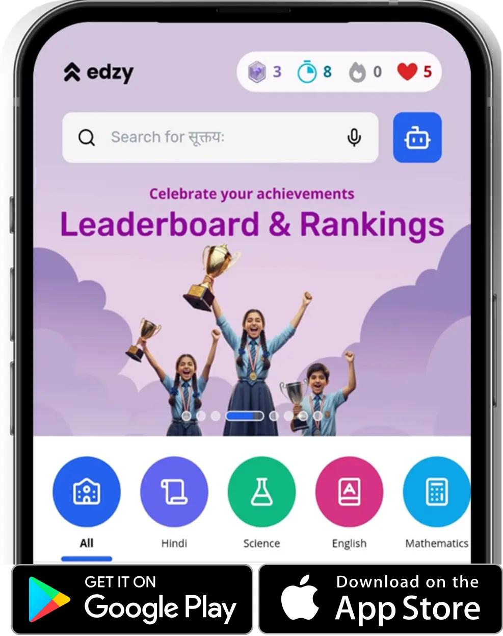 Preview of the Edzy personal AI tutor for CBSE students