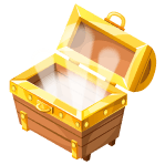Treasure chest with glowing gems symbolising rewards