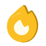 Flame icon representing learning streaks and habits