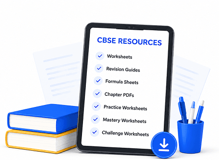 CBSE study resources on a tablet with books