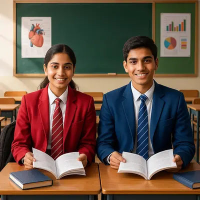 Students studying