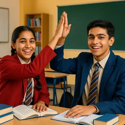 Students studying