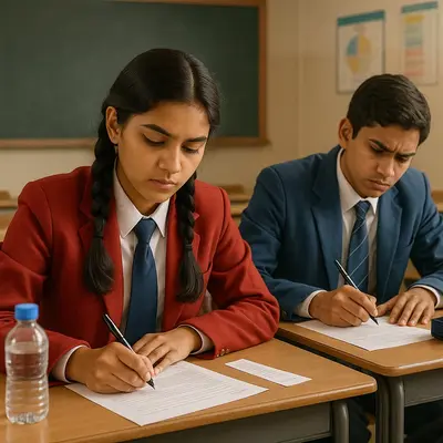 Students practicing
