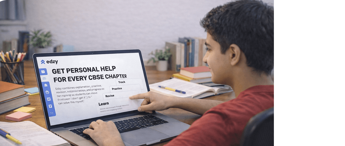AI Study Planner for Students Student using Edzy AI study planner on a laptop