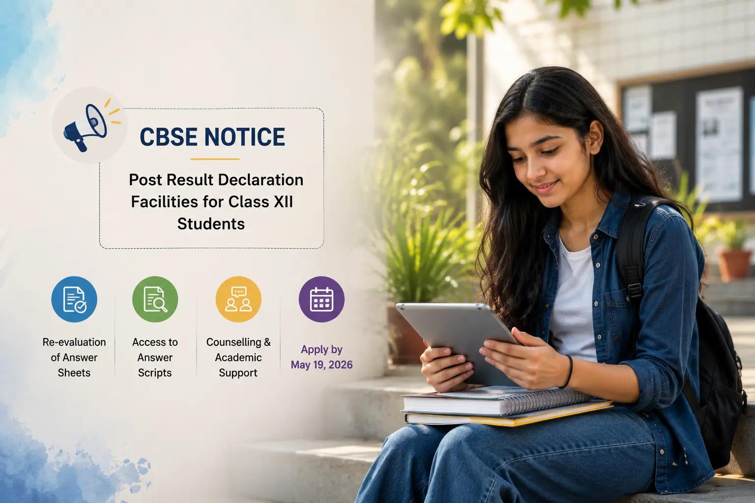 CBSE Announces Post Result Declaration Facilities for Class XII Students CBSE Announces Post Result Declaration Facilities for Class XII Students