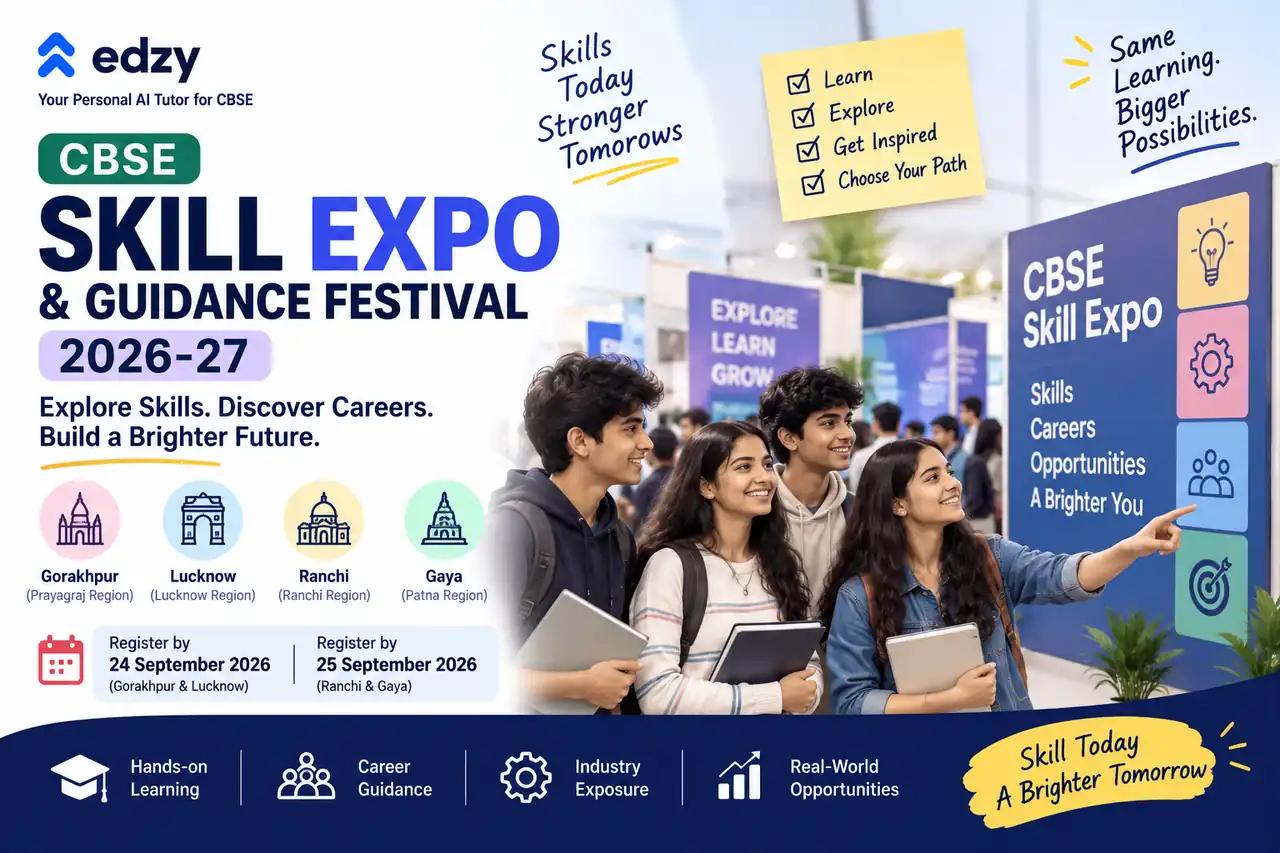 CBSE Skill Expo and Guidance Festival 2026-27: Venue Details Announced CBSE Skill Expo and Guidance Festival 2026-27: Venue Details Announced