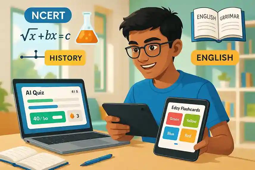 How to Use Edzy Flashcards and AI Quizzes for Faster NCERT Revisions How to Use Edzy Flashcards and AI Quizzes for Faster NCERT Revisions