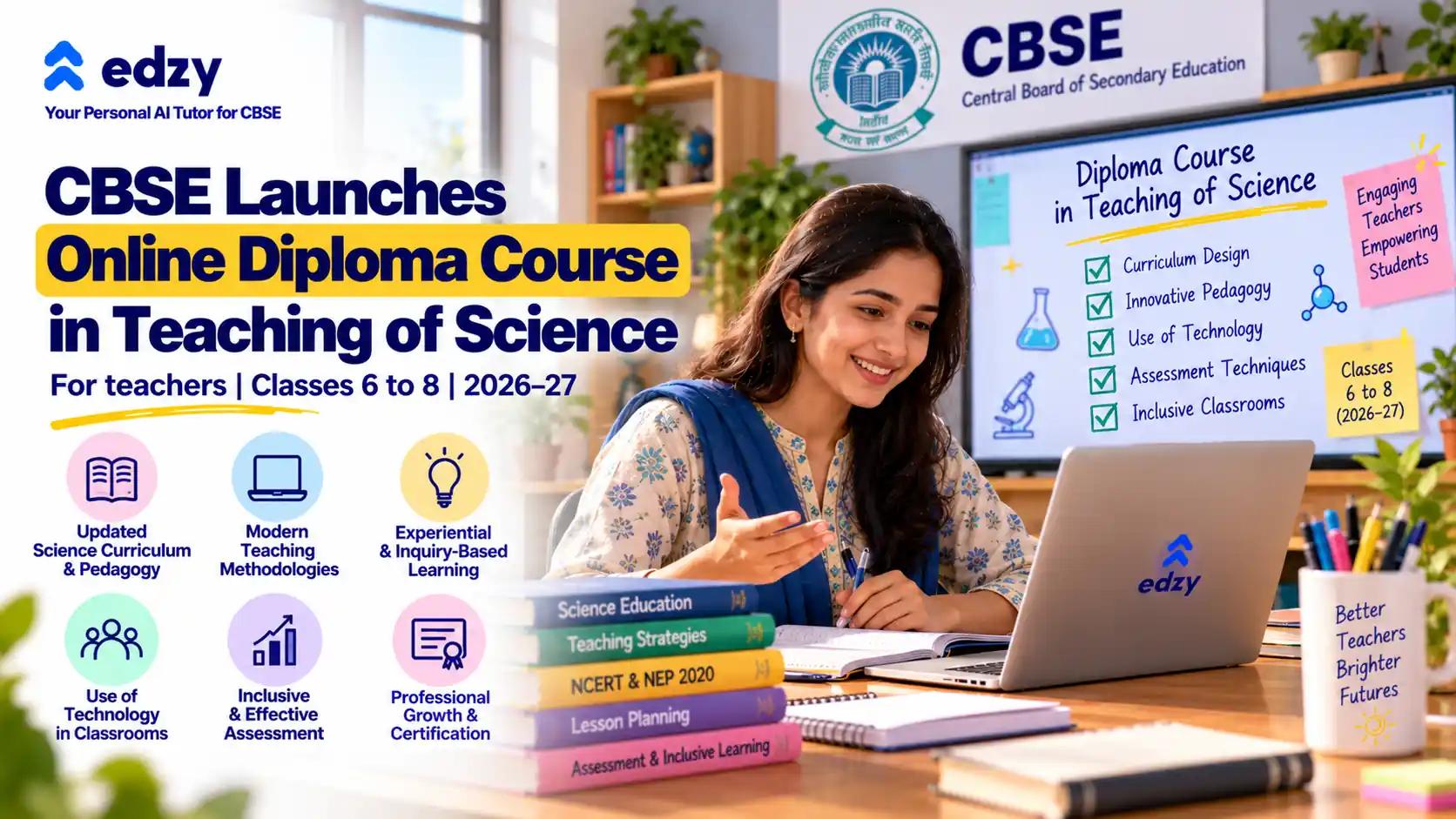 CBSE Launches Online Diploma Course in Teaching of Science for 2026-27 CBSE Launches Online Diploma Course in Teaching of Science for 2026-27