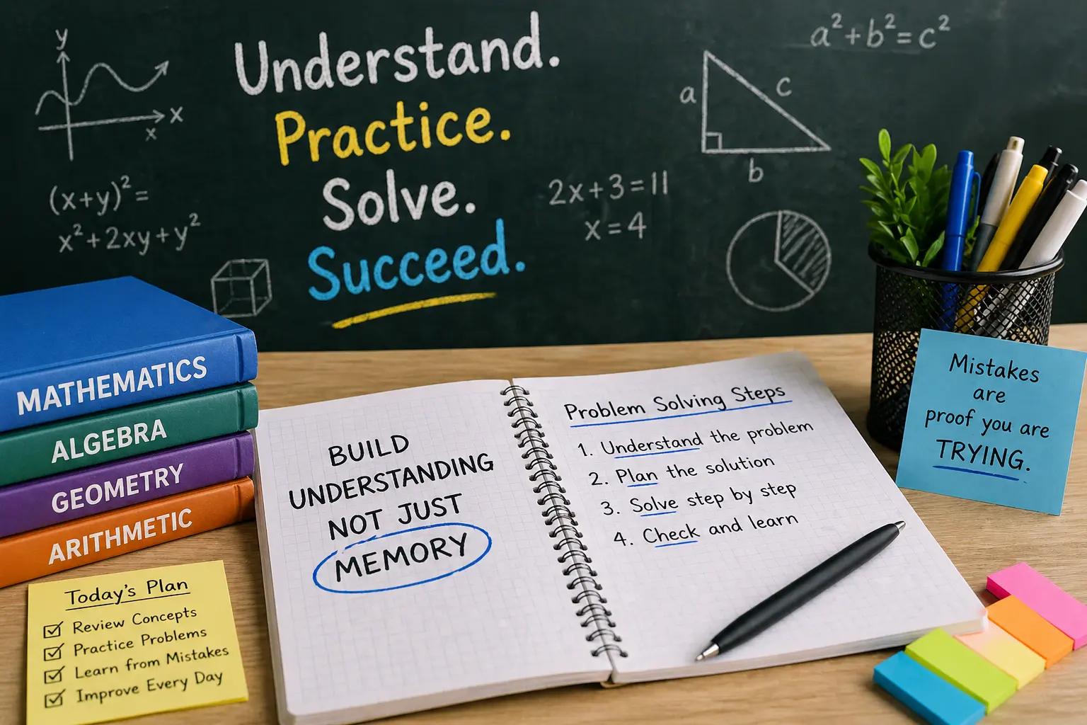 How to Actually Understand Math Instead of Memorizing Formulas (Class 7–9 Guide) How to Actually Understand Math Instead of Memorizing Formulas (Class 7–9 Guide)