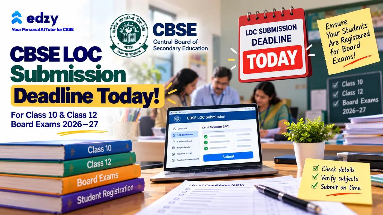 CBSE LOC Submission Deadline Approaches: Last Date Reminder CBSE LOC Submission Deadline Approaches: Last Date Reminder