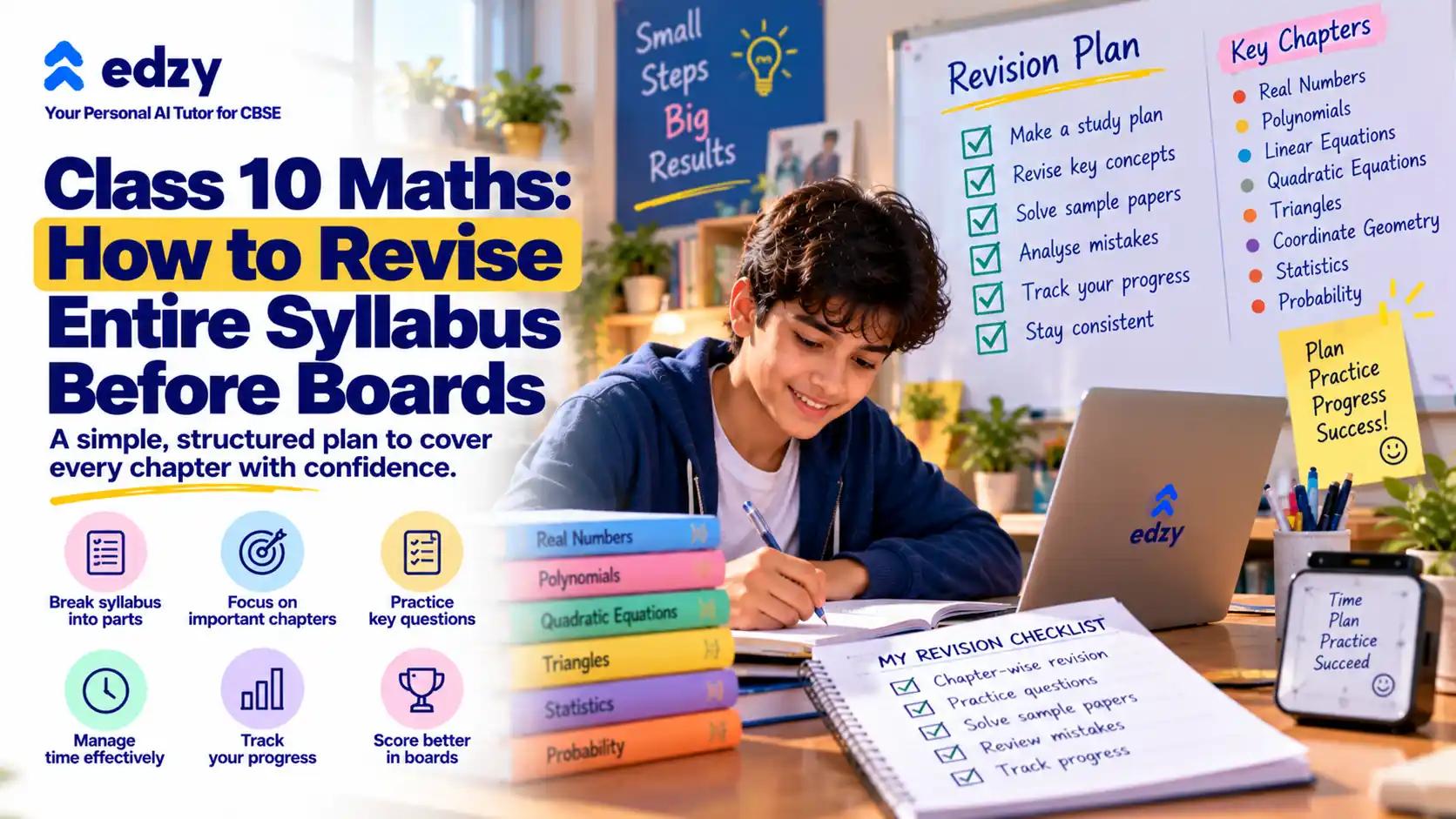 Class 10 Maths: How to Revise Entire Syllabus Before Boards Class 10 Maths: How to Revise Entire Syllabus Before Boards