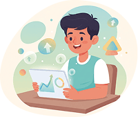 Student joins illustration Student joins illustration