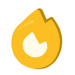 Flame icon representing learning streaks and habits